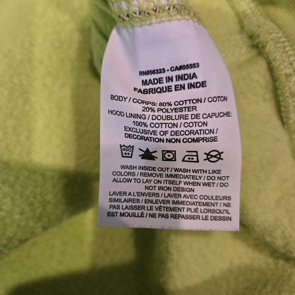 Nike Logo Hoodie - Bright Green, Blue - YOUTH XL - Picture 4 of 8